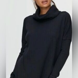 Babaton Elegant Black Cowl Neck Sweater